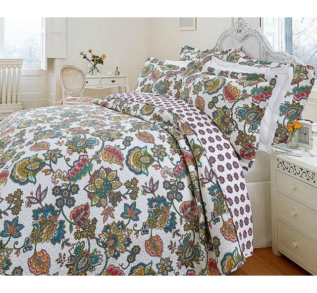 Egbert Polyester Floral Bedspread with Pillowcases World Menagerie Size: 239 x 265 cm Bedspread - 2 Pillowcases on Productcaster.