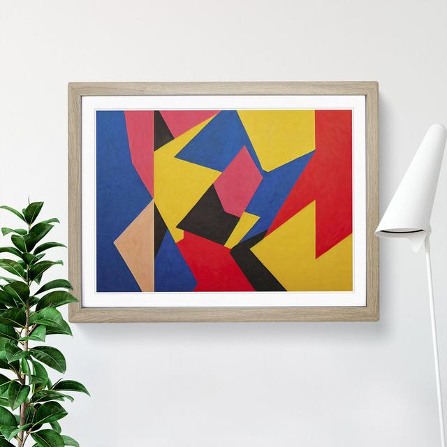 Suprematism Art Abstract Vol.1 - Picture Frame Painting Metro Lane Size: 25cm H x 34cm W x 2cm D, Frame Colour: Oak on Productcaster.