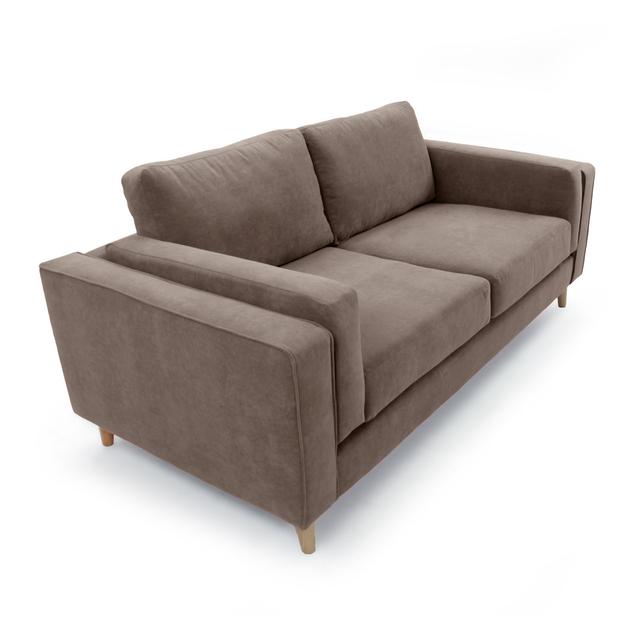 Deavian 4 Seater Loveseat Sofa Ebern Designs Upholstery Colour: Charcoal, Leg Colour: Chrome on Productcaster.