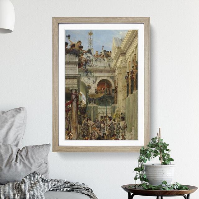 Spring by Lawrence Alma-Tadema - Picture Frame Painting East Urban Home Frame Option: Oak, Size: 65cm H x 48cm W x 2cm D on Productcaster.