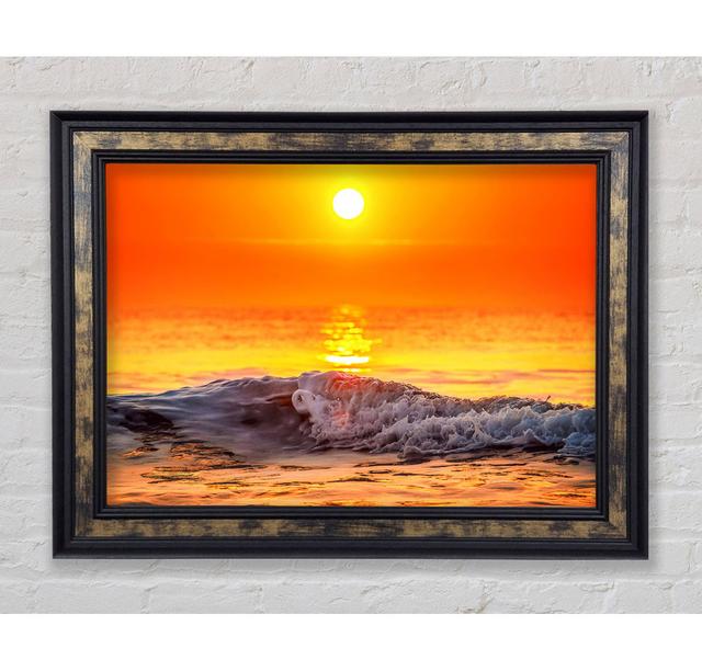 Glistening Ocean Waves Framed Print Highland Dunes Size: 29.7cm H x 42cm W x 8cm D on Productcaster.