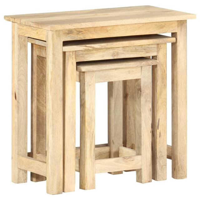 Steph 3 - Piece Solid Wood Living Room Table Set (Set of 3) Fernleaf on Productcaster.