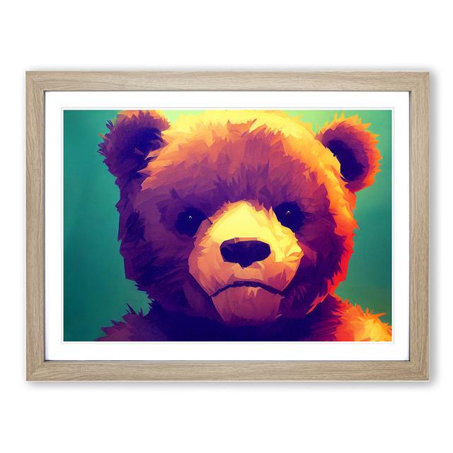 Teddy Bear - Picture Frame Graphic Art Marlow Home Co. Size: 34cm H x 46cm W, Frame Colour: Beige on Productcaster.