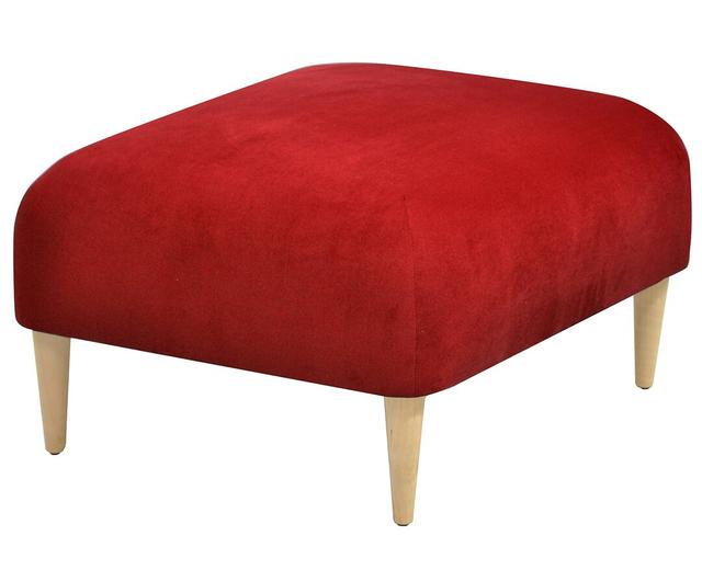 Jupi 60cm Wide Square Solid Colour Cocktail Ottoman Happy Barok Upholstery: Red on Productcaster.