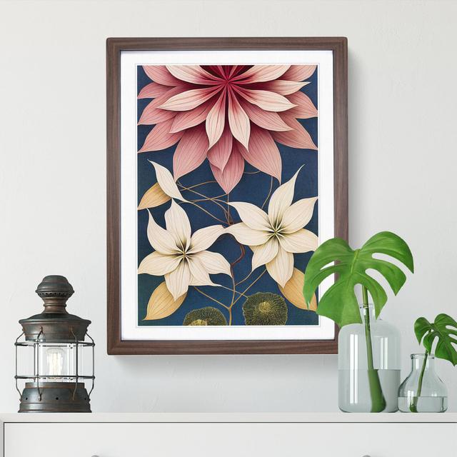 Bewitching Flowers - Single Picture Frame Print Marlow Home Co. Frame Colour: Walnut, Size: 34cm H x 25cm W x 2cm D on Productcaster.