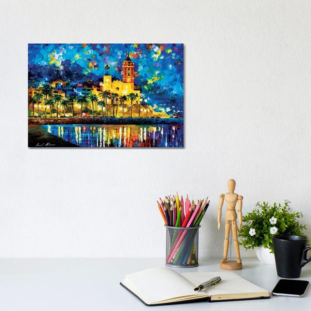 Spain, Sitges by Leonid Afremov - Wrapped Canvas Painting Print Lark Manor Size: 20.5cm H x 31cm W x 1.9cm D on Productcaster.