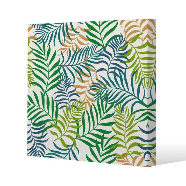 Green Tropical Palm Leaves Canvas Print Andrew Lee on Productcaster.