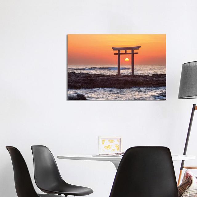 Sunrise At The Isosaki Shrine Highland Dunes Size: 66.04cm H x 101.6cm W on Productcaster.