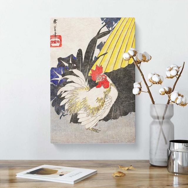 Rooster by Utagawa Hiroshige - Wrapped Canvas Painting Print East Urban Home Size: 50cm H x 35cm W x 3cm D on Productcaster.