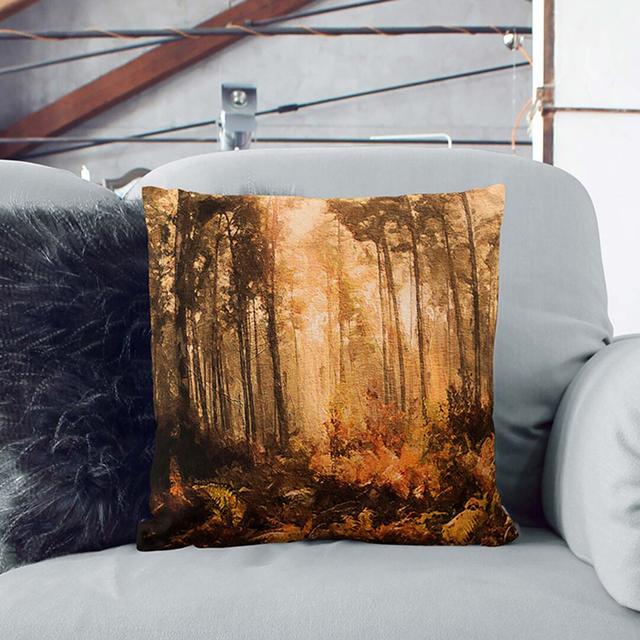 Forest in Glow Cushion with Filling East Urban Home Size: 40cm H x 40cm W x 15cm D, Backing Colour: White on Productcaster.