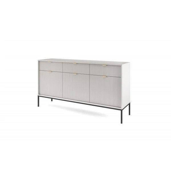 Ashvik 3 Drawer 154Cm W Combi Chest Brayden Studio Colour: Grey on Productcaster.