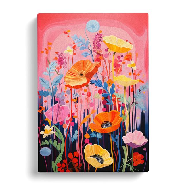 Wildflowers Constructivism - Print Marlow Home Co. Size: 60cm H x 40cm W x 3cm D on Productcaster.