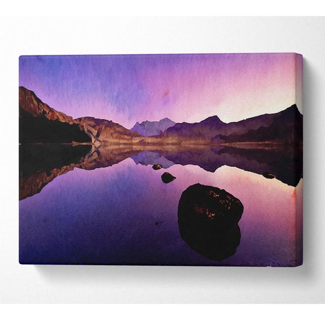 Lake Mountain Reflections - Print Alpen Home Size: 66cm H x 106.6cm W x 10cm D on Productcaster.