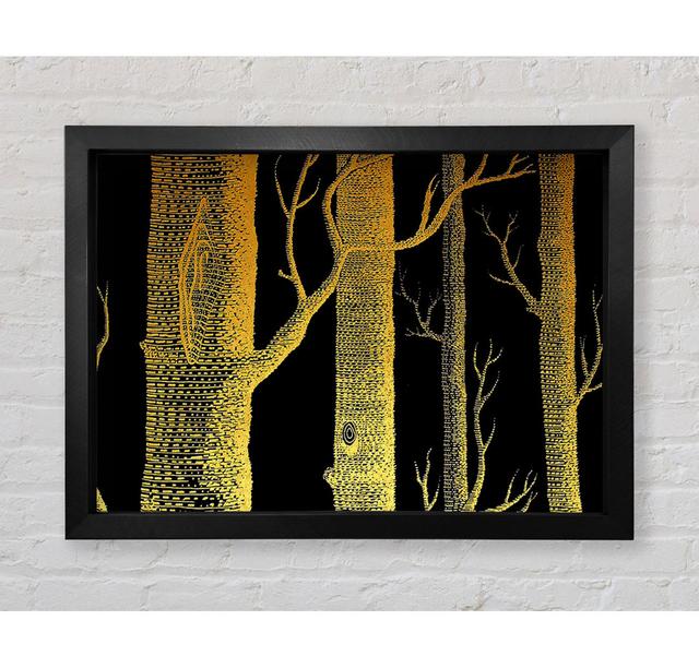 The Night Time Woodland - Single Picture Frame Art Prints Union Rustic Size: 42cm H x 59.7cm W on Productcaster.