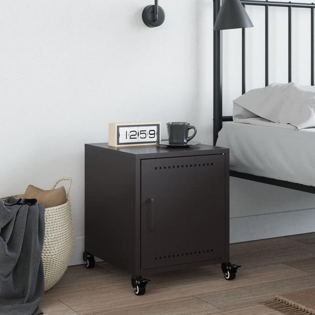 17 Stories Bedside Cabinet 36X39x43.5 Cm Steel 17 Stories Colour: Black on Productcaster.