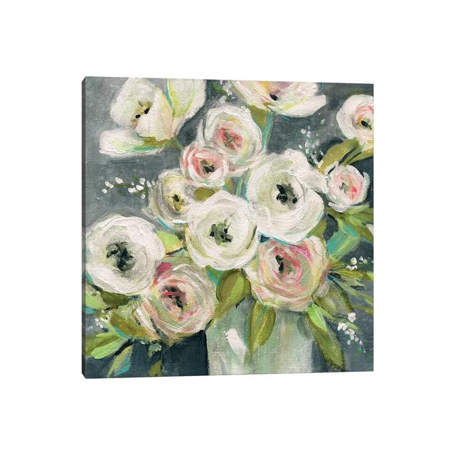 Summer Ranunculus by Carol Robinson - Painting Print on Canvas Lily Manor Size: 93.98cm H x 93.98cm W x 1.91cm D, Format: Wrapped Canvas on Productcaster.