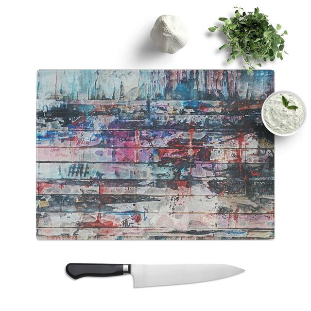 Tempered Glass Trance of Time in Abstract Chopping Board East Urban Home Size: 39 cm W x 28.5 cm L on Productcaster.