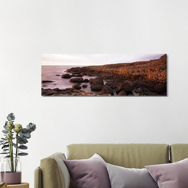 Basalt Columns of Giant's Causeway, Antrim Coast, Northern Ireland - Wrapped Canvas Panoramic Photograph Union Rustic Size: 40.64cm H x 121.92cm W x 1 on Productcaster.