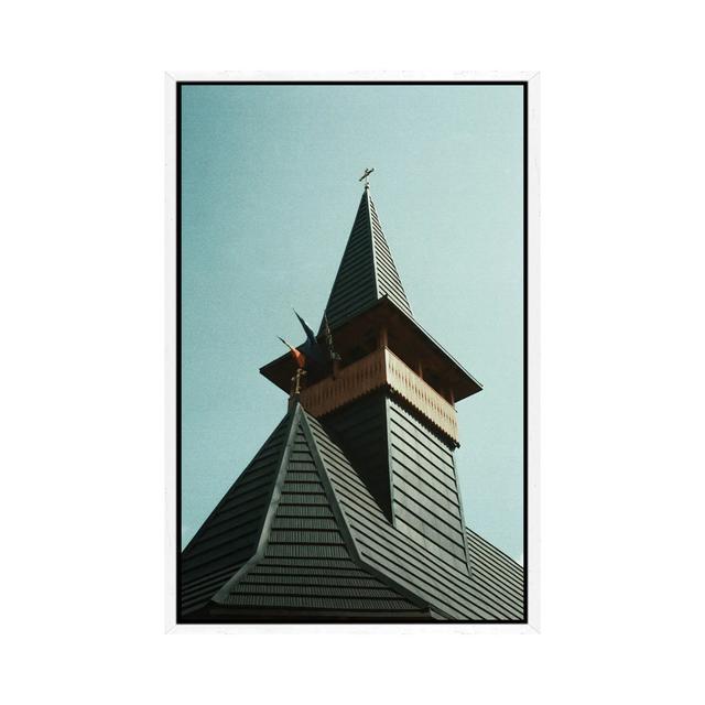 Analog Series - Church Top by Sebastian Hilgetag - Gallery-Wrapped Canvas Giclée on Canvas Ebern Designs Format: White Floater Framed, Size: 66.04cm H on Productcaster.