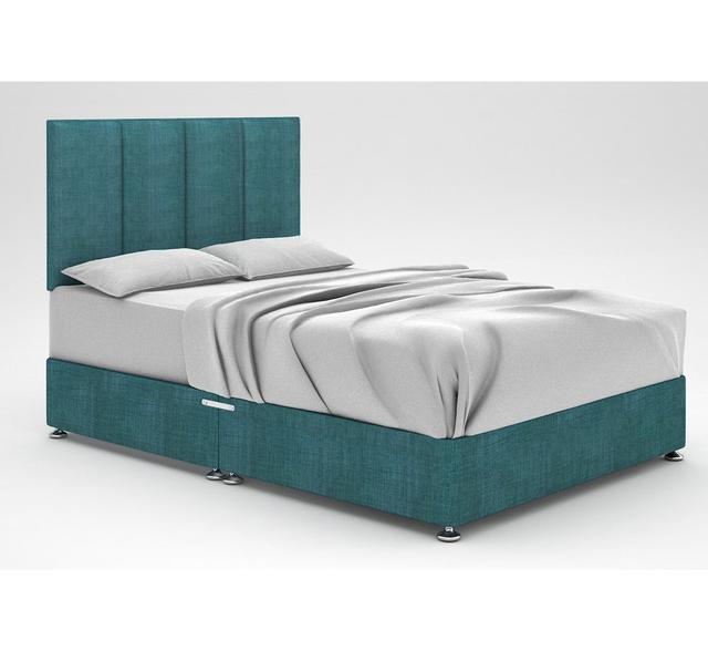 Bendooragh Divan Bed Base 17 Stories Size: King (5'), Colour: Teal, Storage Type: No Storage on Productcaster.