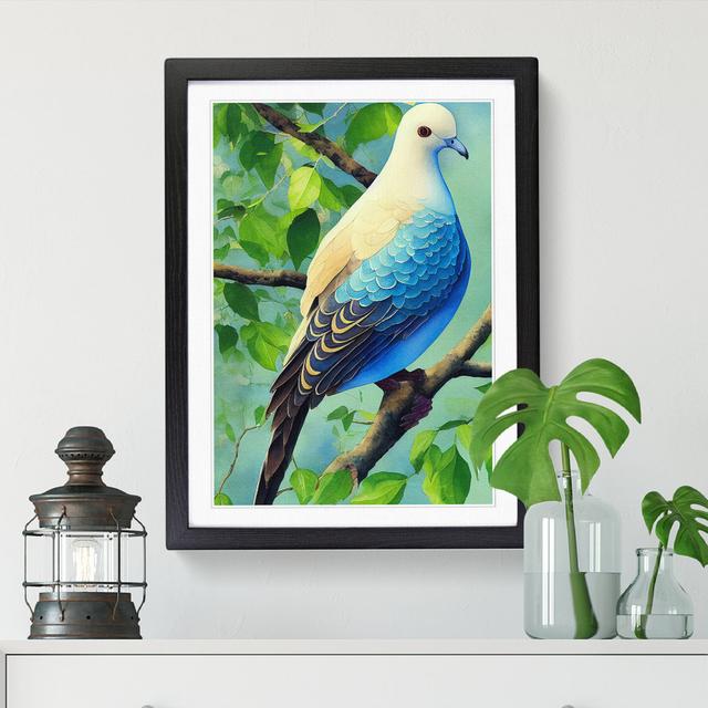 Watercolour Dove Bird Vol.3 - Picture Frame Print Big Box Art Frame Colour: Black, Size: 34cm H x 25cm W x 2cm D on Productcaster.