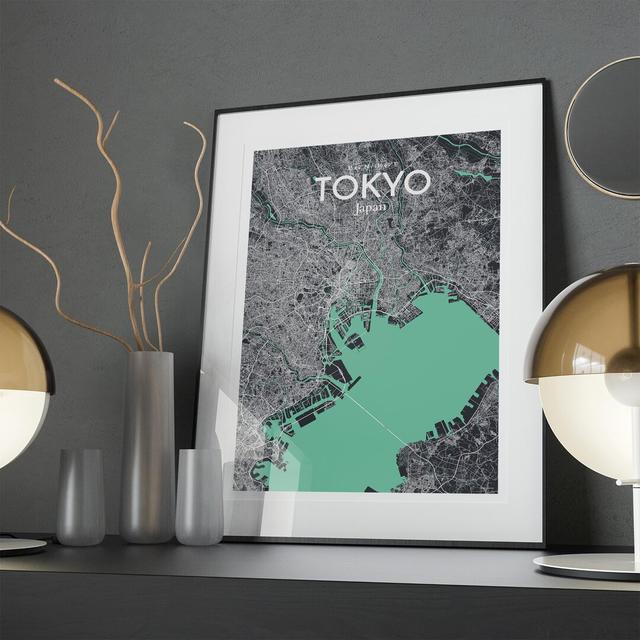 Tokyo City Map In Dream - No Frame Print Borough Wharf Size: 27.6cm H x 19.7cm W x 0.05cm D on Productcaster.