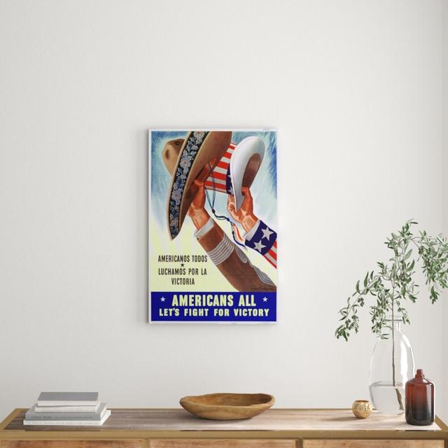 'Americans All' Graphic Art Print on Canvas East Urban Home Size: 76.2 cm H x 50.8 cm W on Productcaster.