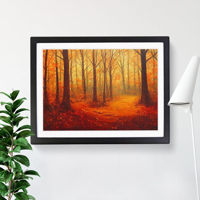 Glamorous Autumn Forest - Picture Frame Graphic Art Alpen Home Size: 46cm H x 64cm W x 2cm D, Frame Colour: Black on Productcaster.