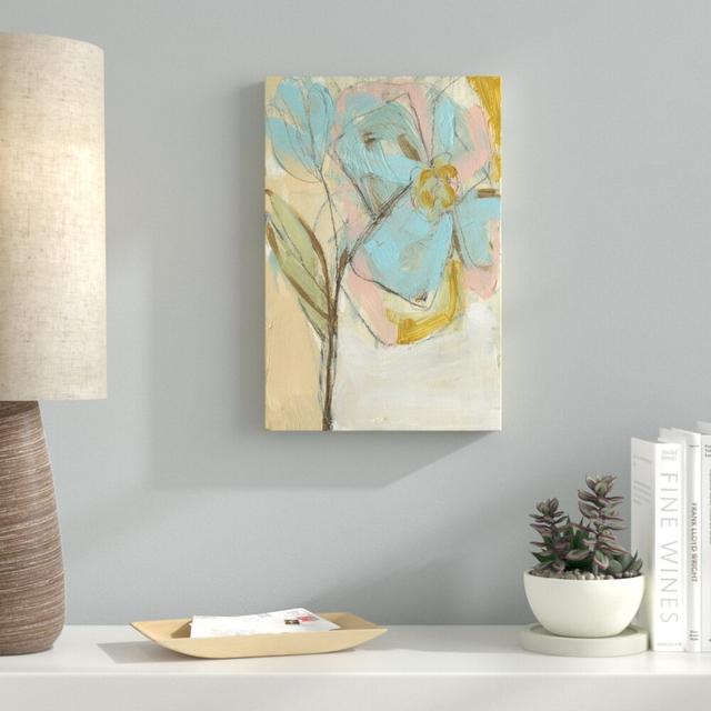 Impasto Flower I - Wrapped Cannas Graphic Art Print East Urban Home Size: 114 cm H x 76 cm W x 4 cm D on Productcaster.