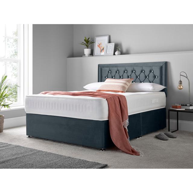 Macungie Divan Bed Set Rosdorf Park Colour: Steel, Size: Small Double (4'), Storage Type: Foot-end Drawers on Productcaster.