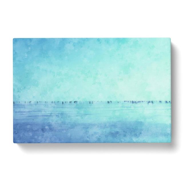 Frozen Lake Painting - Print East Urban Home Size: 50cm H x 76cm W x 3cm D on Productcaster.