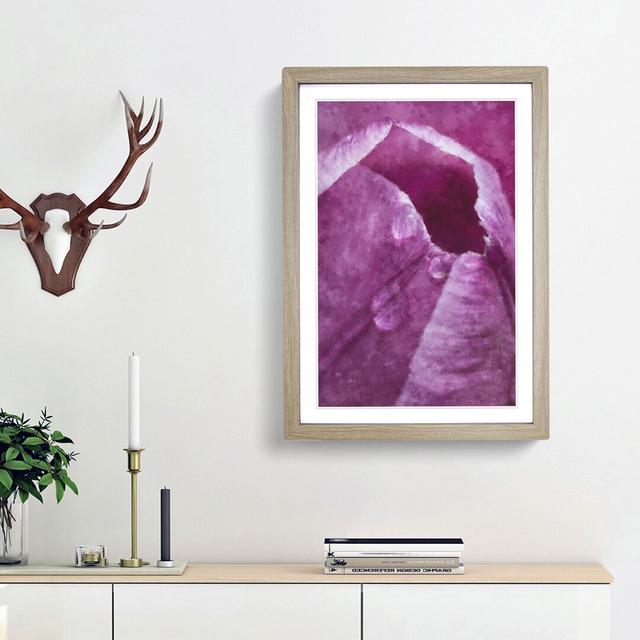 Petals of a Pink Tulip Painting - Picture Frame Graphic Art Print East Urban Home Frame Option: Oak Framed, Size: 87cm H x 62cm W x 2cm D on Productcaster.