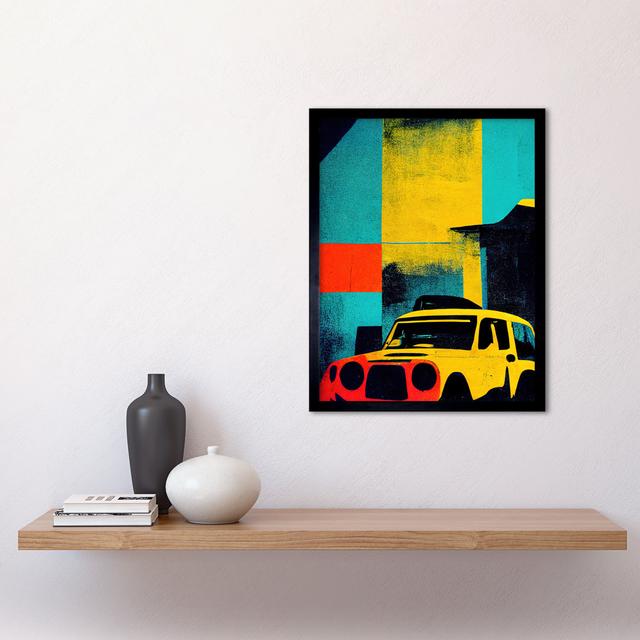 Andy Warhol Inspired Car Taxi - Single Picture Frame Print Wee Blue Coo Size: 43.7cm H x 33.5cm W x 1.5cm D on Productcaster.