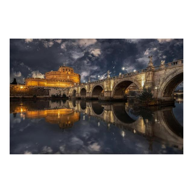 Matt Fototapete Ponte Sant'angelo in Rom 2,25 m x 336 cm East Urban Home Größe: 320 cm L x 480 cm B on Productcaster.