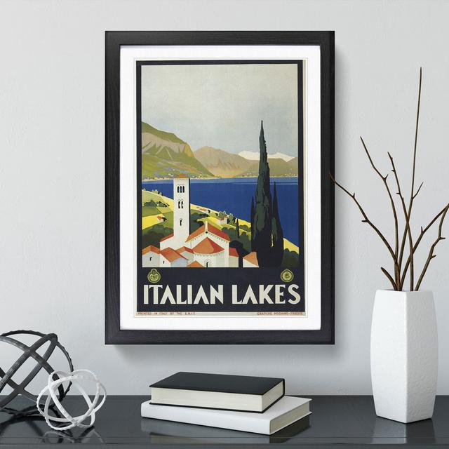 Vintage Travel Italy - Picture Frame Graphic Art East Urban Home Frame Option: Black, Size: 36cm H x 27cm W x 2cm D on Productcaster.