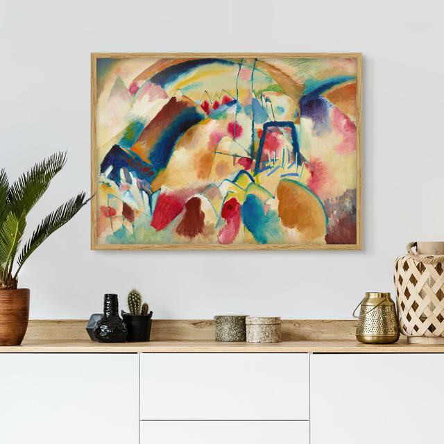 Bild mit Rahmen - Wassily Kandinsky - Landschaft mit Kirche - Landschaft 3:4 Perspections Rahmenauswahl: Brauner Rahmen, Maße: 40 cm H x 55 cm B x 2 c on Productcaster.