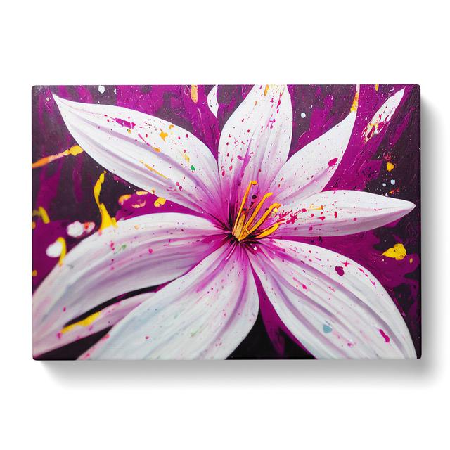 Lily Flower Splash Vol.4 Abstract - Wrapped Canvas Graphic Art ClassicLiving Size: 40cm H x 60cm W x 3cm D on Productcaster.