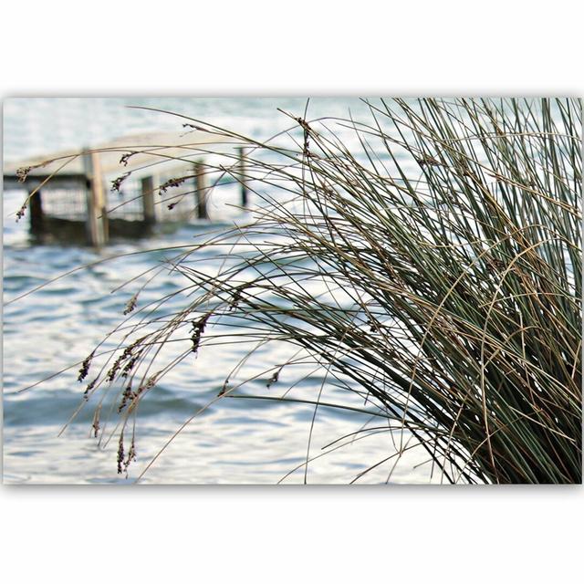 'Platform at Sea' - Wrapped Canvas Photograph Print House of Hampton Size: 80cm H x 120cm W on Productcaster.