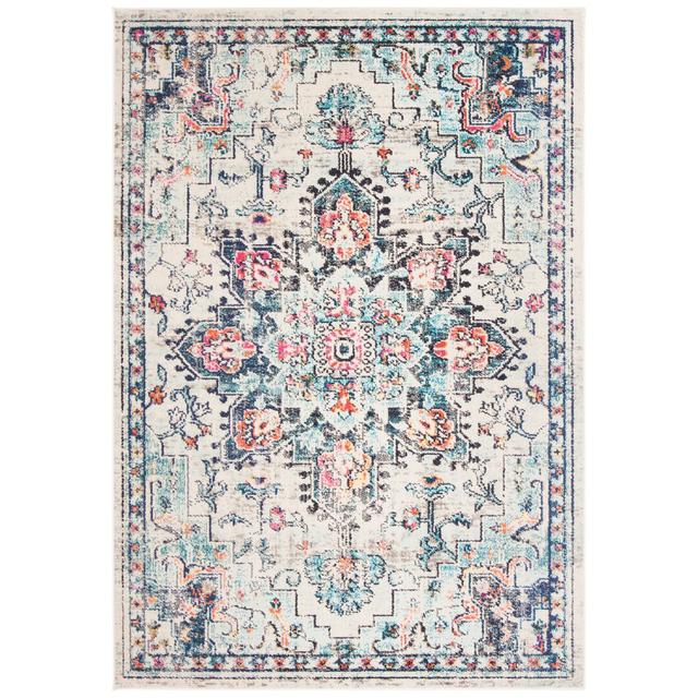 Bazzinotti Cream/Blue Area Rug Mistana Rug Size: Rectangle 90 x 150cm on Productcaster.