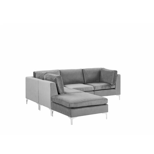 Ecksofa Liz Canora Grey Polsterfarbe: Grau, Ausrichtung: Links ausgerichtet on Productcaster.