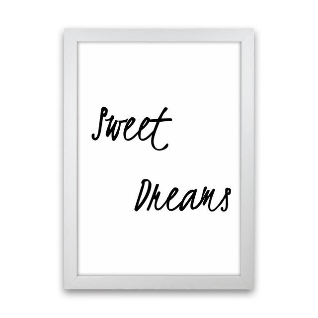 Sweet Dreams - Graphic Art Print on Paper 17 Stories Frame Option: White Framed, Size: 30cm H x 21cm W x 3cm D on Productcaster.