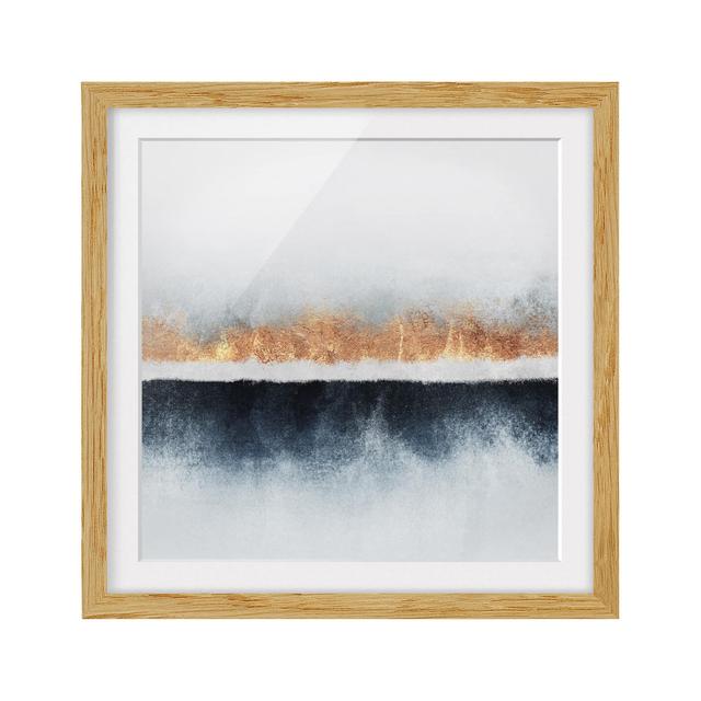 Golden Horizon - Picture Frame Painting Fairmont Park Size: 50cm H x 50cm W x 2cm D, Matte Colour: White, Format: Brown on Productcaster.