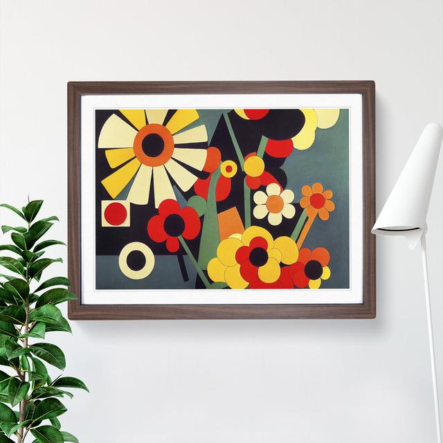 XH1022-9403X Unforgettable Abstract Flowers - Single Picture Frame Print Marlow Home Co. Frame Colour: Walnut Framed, Size: 46cm H x 64cm W x 2cm D on Productcaster.