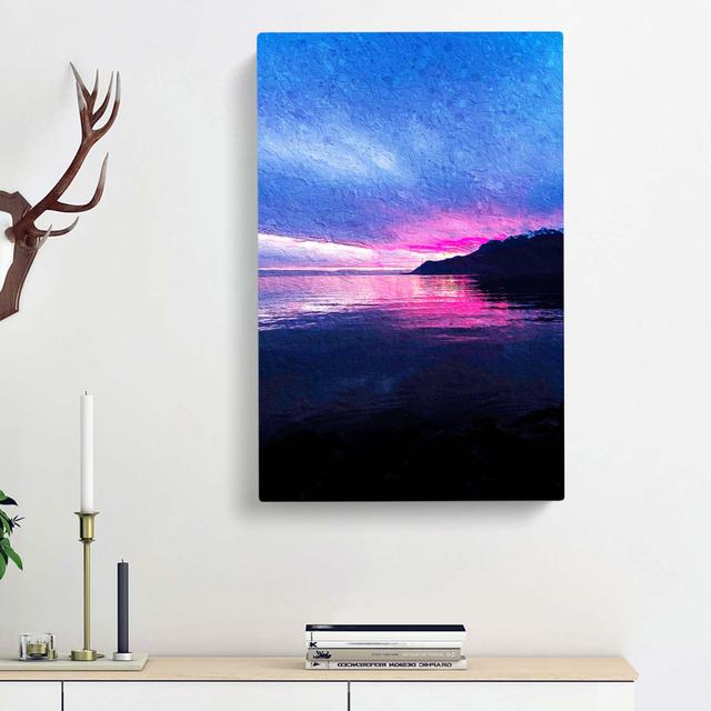 Colourful Sunset in Switzerland - Wrapped Canvas Painting Print East Urban Home Size: 60cm H x 40cm W x 3cm D on Productcaster.