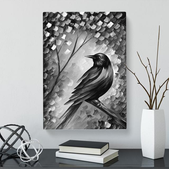 Magpie Bird Vol.1 - Wrapped Canvas Print Marlow Home Co. Size: 50cm H x 35cm W x 3cm D on Productcaster.