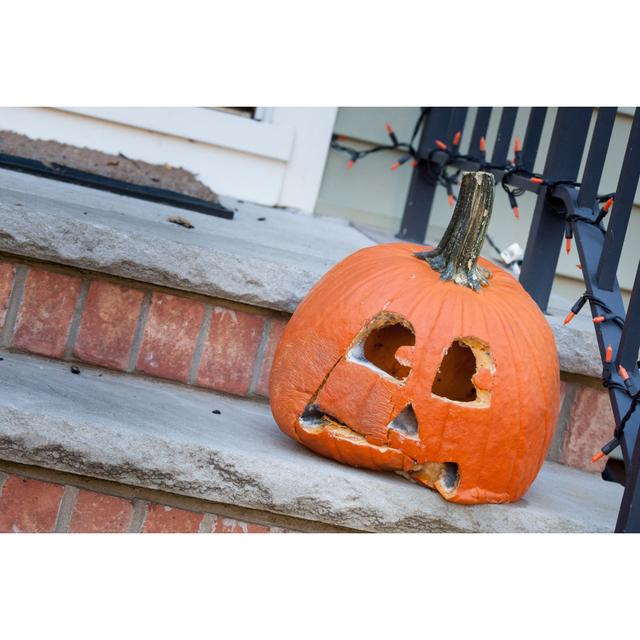 Jack-o-lantern Pumpkin by Luvemakphoto - Wrapped Canvas Print Brambly Cottage Size: 30cm H x 46cm W on Productcaster.