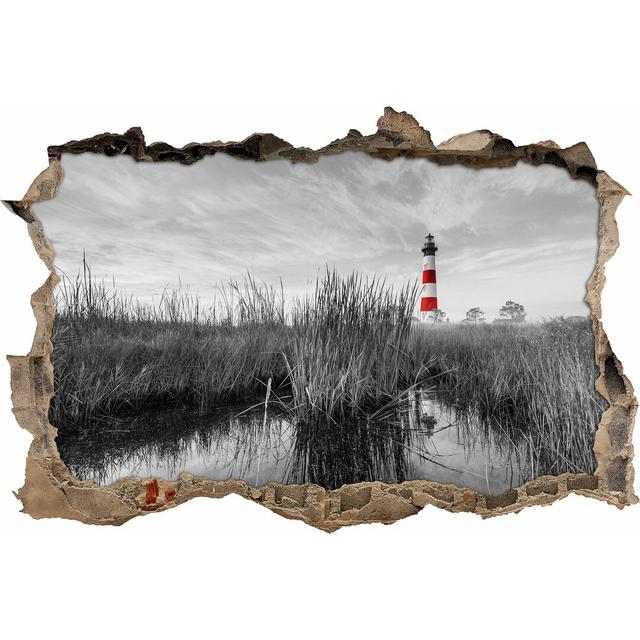 Wandtattoo Bodie Island Lighthouse in North Carolina East Urban Home Größe: 62 cm H x 92 cm B x 0,02 cm T on Productcaster.