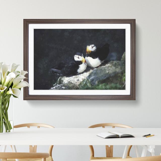 Atlantic Puffin Birds Vol.4 - Picture Frame Graphic Art East Urban Home Frame Option: Walnut Framed, Size: 36cm H x 48cm W x 2cm D on Productcaster.