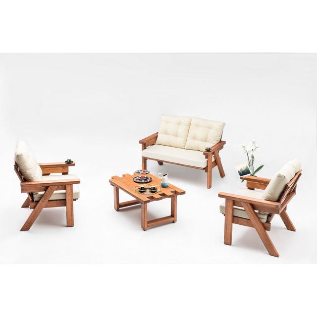 4-Sitzer Lounge-Set Joren mit Polster Union Rustic on Productcaster.