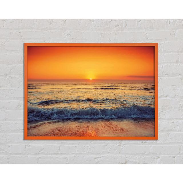 Barratt Ocean Sunset - Single Picture Frame Art Prints Highland Dunes Size: 29.7cm H x 42cm W x 2cm D on Productcaster.